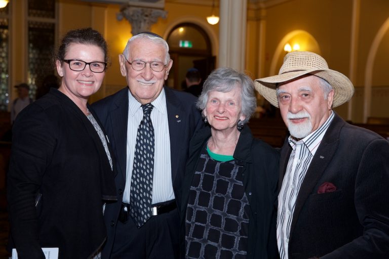 Suzanne Green, Eddie Jaku OAM, Liz and George Sternfeld