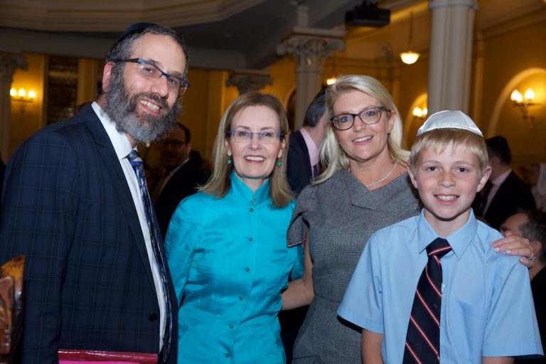 Rabbi Zalman Kastel, The Hon Gabrielle Upton MP, Kirsty and Oliver Berger