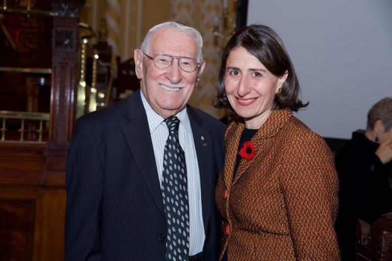 Eddie Jaku OAM, The Hon Gladys Berejiklian MP, Premier of NSW