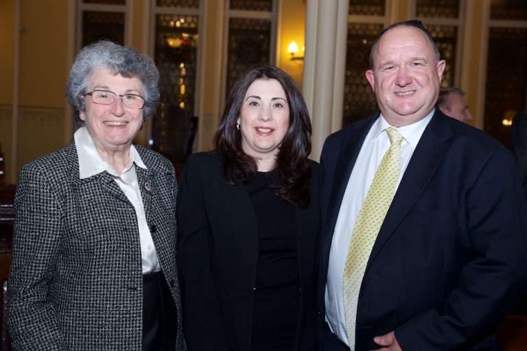 Clr Frances Vissel, Julia Bennison, Deputy Mayor (of Lane Cove) Scott Bennison