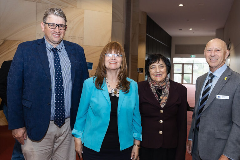 Murray Norman, Professor Zehavit Gross, Emeritus Progessor Suzanne Rutland OAM, Richard Glass