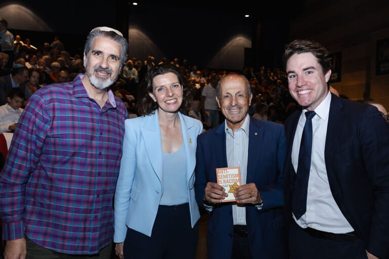 Andrew Lowy, Allegra Spender MP, Vic Alhadeff OAM, Liam O'Callaghan