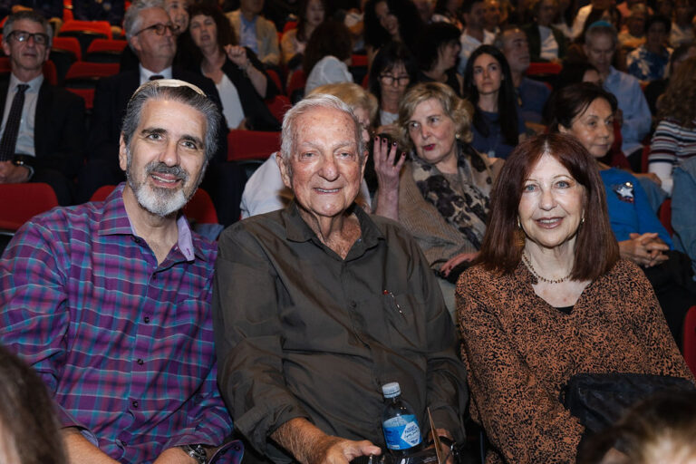 Andrew, Tony and Eva Lowy