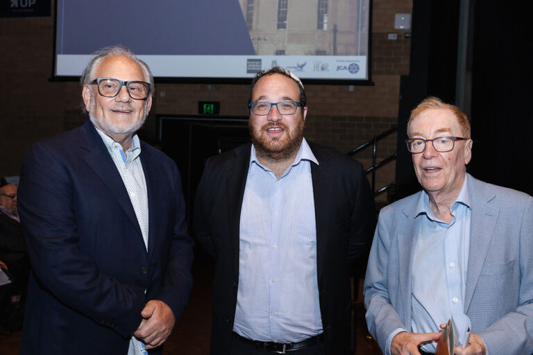 The Hon Justice Stephen Rothman AM, Rabbi Shua Solomon, Roger Selby